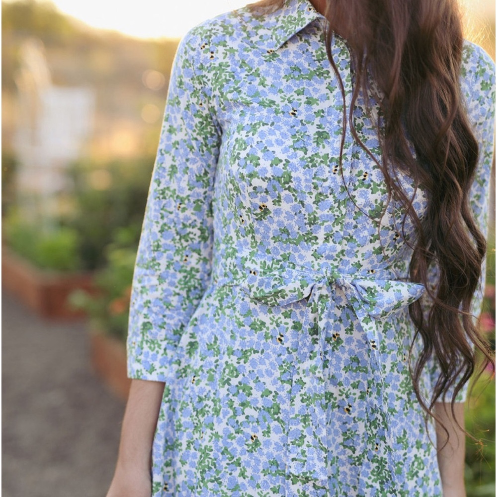 Dainty Jewells hydrangea, and bees dress.